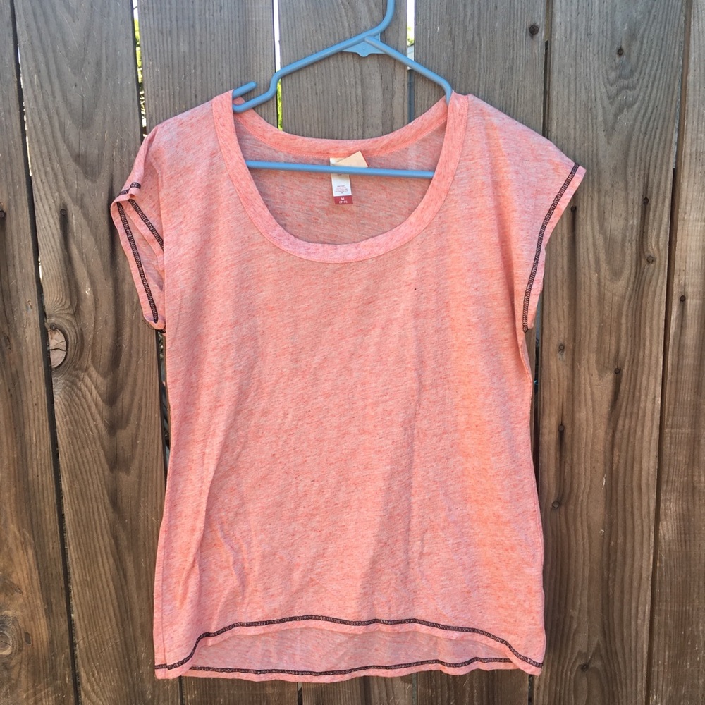 Red orange polyester shirt